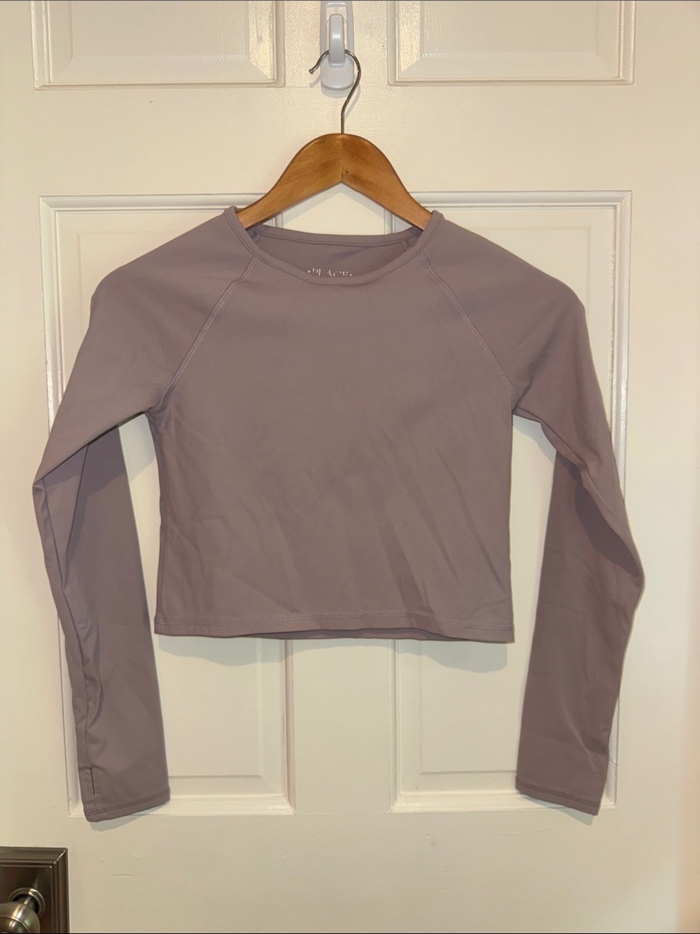 Girls active long sleeve crop top